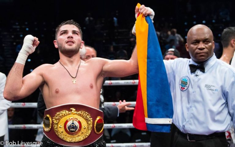 Érik Bazinyan champion du monde junior de boxe Érik Bazinyan a conservé sa fiche parfaite face à Aro Schwartz.