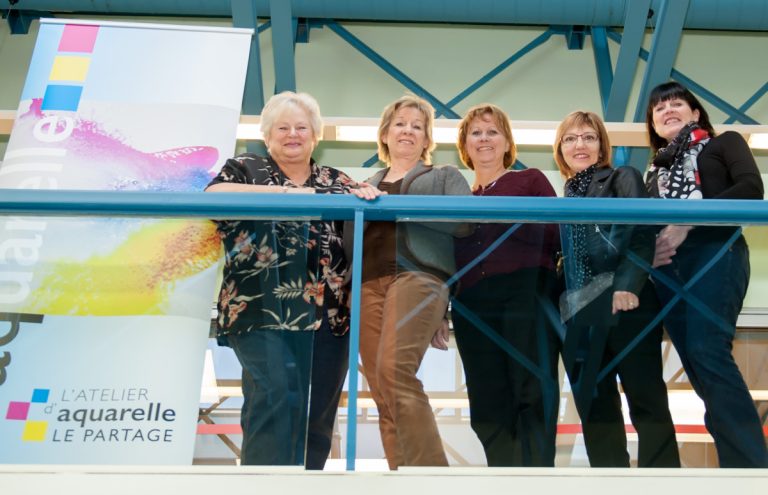 Nouveau C.A., nouvelle image et salon géant pour l'Atelier d'aquarelle Le Partage.(Photo TC Media - Vincent Graton) 