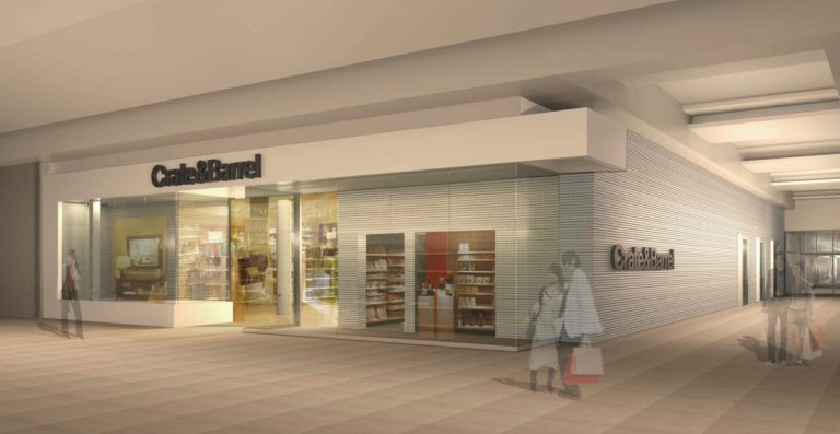 L’ex-local des Ailes de la mode trouve preneur Spécialisé dans la vente de meubles, d’accessoires de décoration et d’articles de cuisine, Crate & Barrel a choisi le Carrefour Laval pour implanter son premier magasin au Québec. (Photo: Alarie Photos)