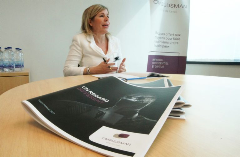 L’ombudsman de Laval a traité 526 plaintes en 2017 Me Nadine Mailloux, ombudsman de Ville Laval.