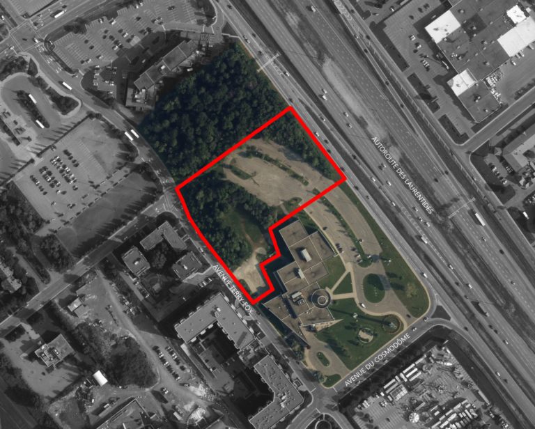 Quatre finalistes pour la construction du Complexe aquatique Voici l'emplacement du futur Complexe aquatique.