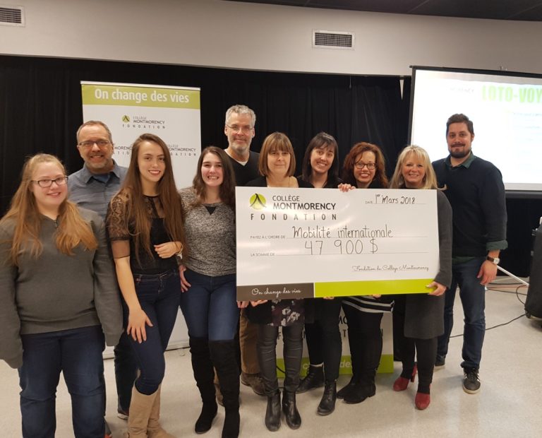 Plus de 47 000 $ pour la Fondation du Collège Montmorency Les projets de coopération internationale du Collège Montmorency profitent grandement de cette activité de la Fondation.