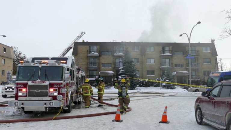 Un incendie tient en haleine 35 pompiers pendant cinq heures Construit en 1979, l'immeuble à logements du 550, boulevard de la Concorde Ouest a été la proie d'un violent incendie qui a tenu en haleine 35 pompiers pendant 5 heures, le 7 janvier.