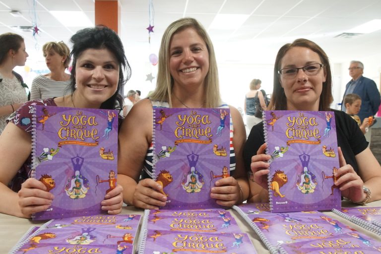 Les auteures du livre Caroline Lebeau, Marie-Hélène Trudeau et Geneviève Rhéaume. Absente de la photo: Valérie Kempa.