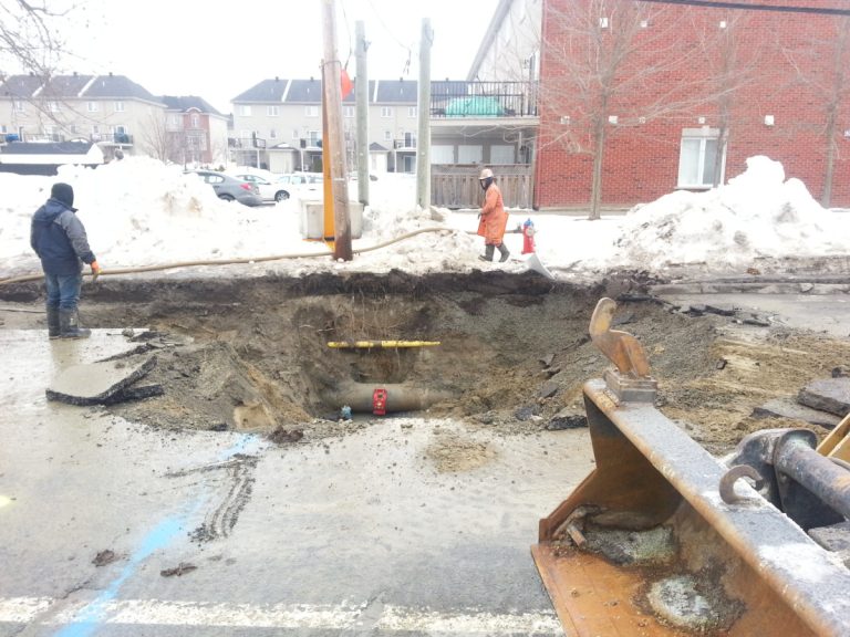 L'interruption totale en eau potable aura duré moins de 24 heures.