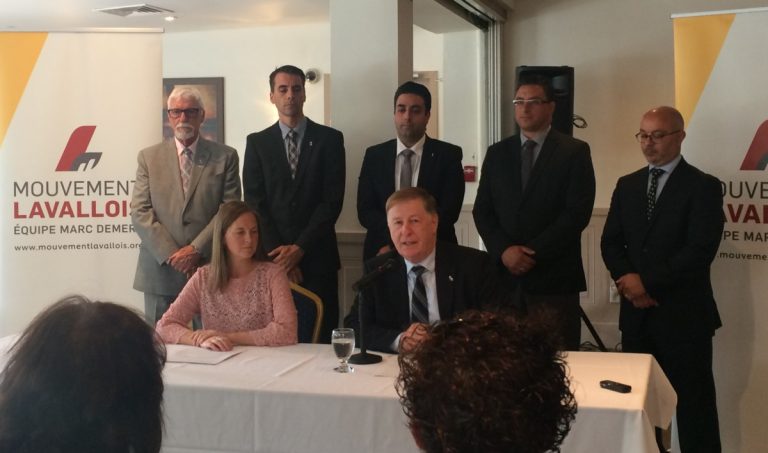 L'équipe du Mouvement lavallois pour l'ouest du territoire était présente aux côtés du maire Marc Demers.