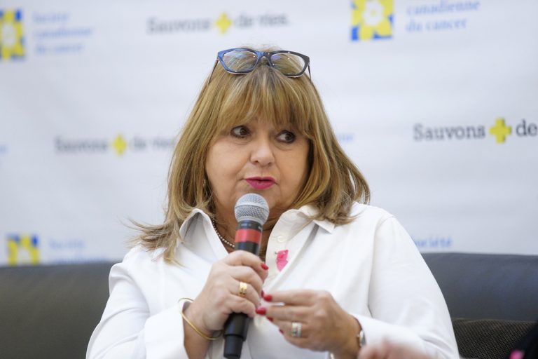 Lise Dion, porte-parole de la campagne du Mémo-mamo de la Société canadienne du cancer.