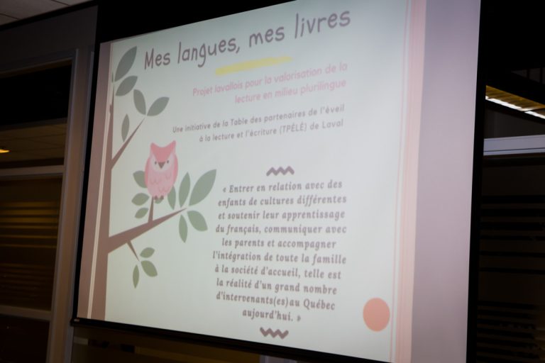 Lancement du projet Mes langues, mes livres Le projet Mes langues, mes livres a été lancé dans le cadre de la Grande semaine des tout-petits.