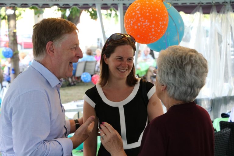 Le chef du Mouvement lavallois et maire de Laval, Marc Demers, et la conseillère de Sainte-Rose, Virginie Dufour.