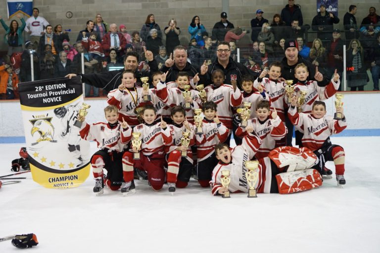 D’autres équipes championnes aux tournois midget et novice Les Éclairs de Monteuil ont battu les Mousquetaires de Lachenaie en finale de la classe A au tournoi novice de Delta.