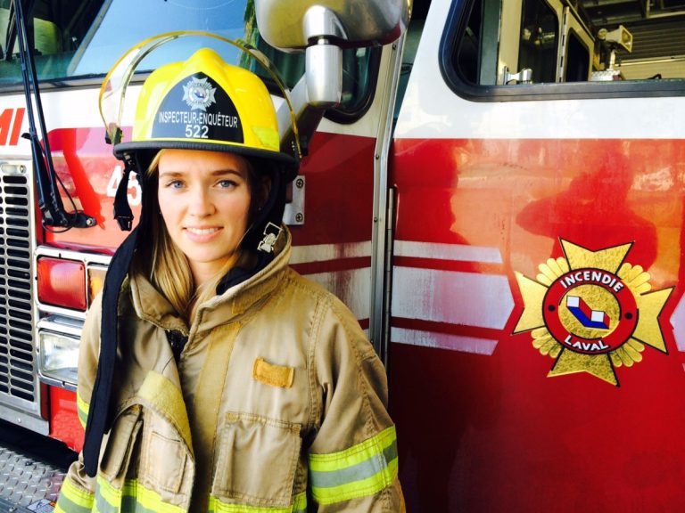 L'enquêteur-inspecteur intérimaire et vice-présidente aux griefs et secrétariat de l'Association des pompiers de Laval (APL), Juliane Jalbert, travaille depuis six ans au Service de sécurité incendie de Laval. (Photo TC Media)