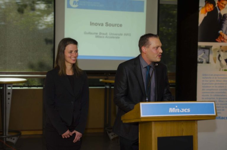 Mitacs salue le génie d’un jeune scientifique lavallois Cofondateur en 2014 de la biotech Inova Source, Guillaume Brault parmi les récipiendaires du Prix de l’entrepreneuriat Mitacs. À ses côtés, son associée Viviane Bélair, doctorante à l’Université McGill.