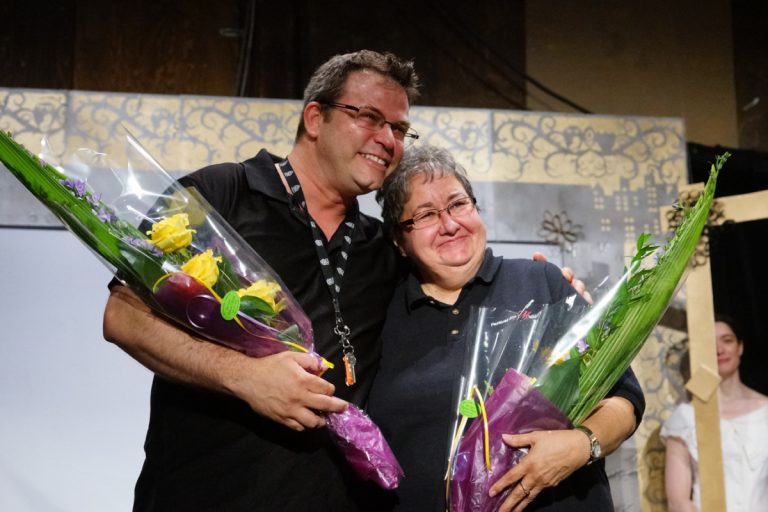 Le Festival des Molières 2015 sera gratuit En juin, on a profité des cinq ans du Festival des Molières pour honorer ses fondateurs: Steve Berthelotte et Francine Bédard. (Photo TC Media - Mario Beauregard)