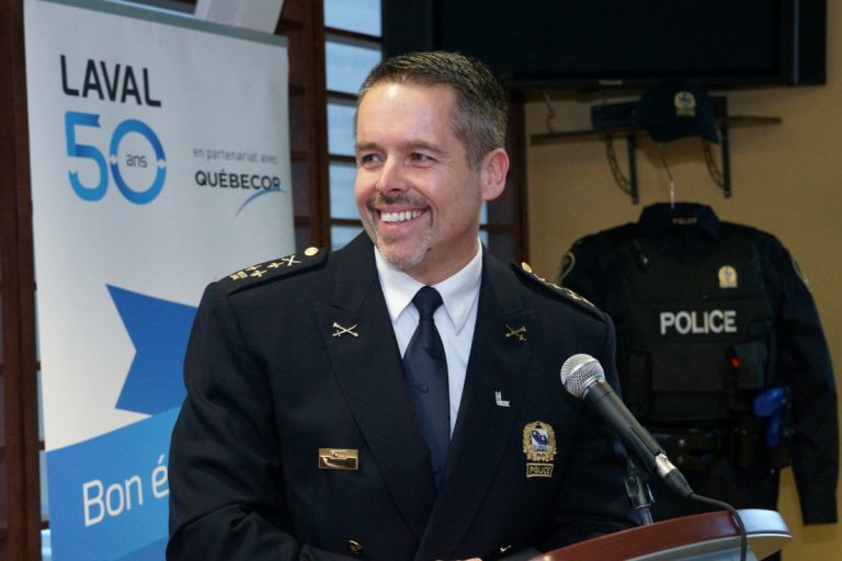 Bientôt un partenariat contre la radicalisation à Laval Pierre Brochet, directeur de la Police de Laval et hôte du Séminaire Intersection/MSP 2015.(Photo TC Media - Mario Beauregard)