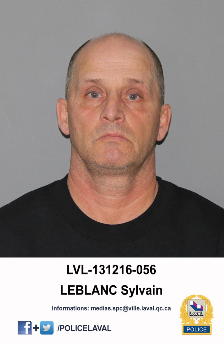 Sylvain Leblanc devait être de retour en cour pour répondre à de nouvelles accusations découlant des dénonciations de huit nouvelles victimes. (Photo Police de Laval) 