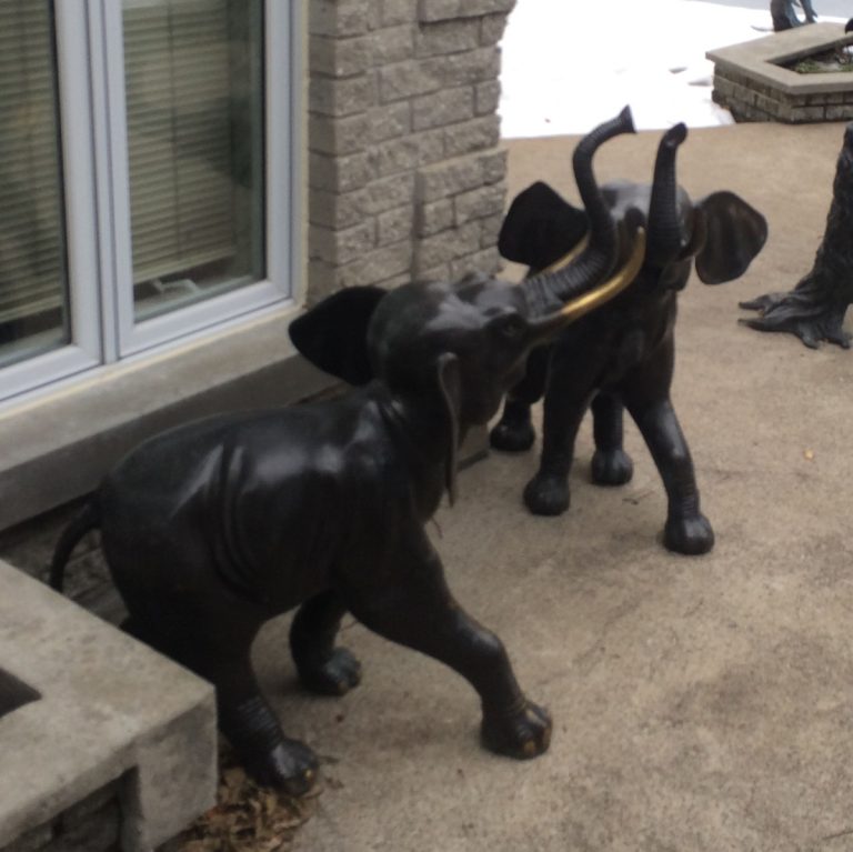 Vol d’éléphants en bronze (Photo Police de Laval)