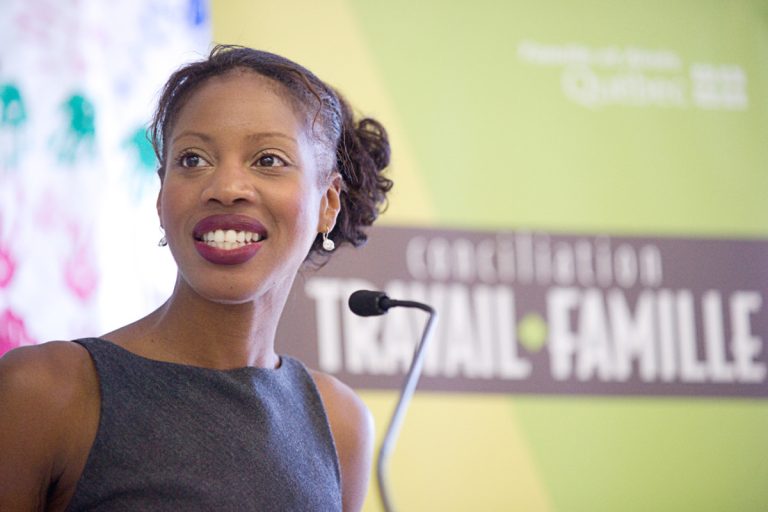 Yolande James, ministre de la Famille.
