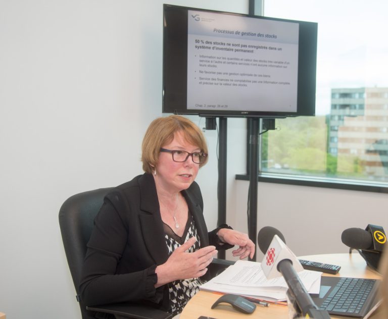 La vérificatrice générale, Véronique Boily, a présenté son rapport 2017 le 6 juin.