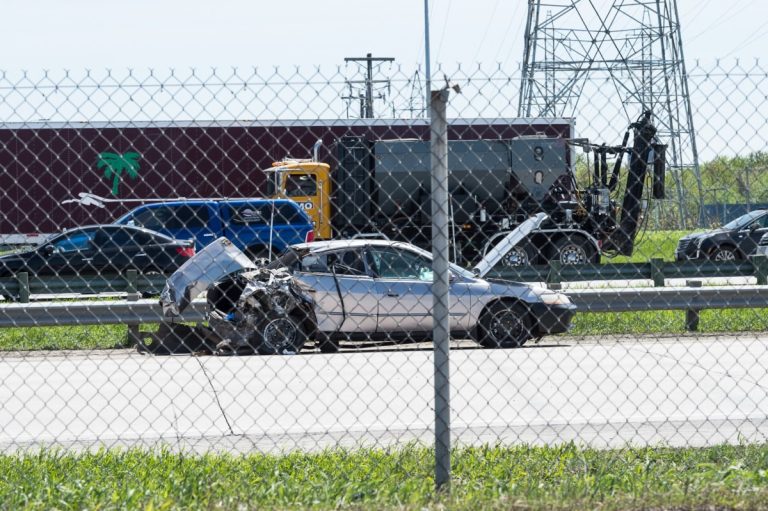 Voilà le véhicule dans lequel prenait place l'enfant de 12 ans.