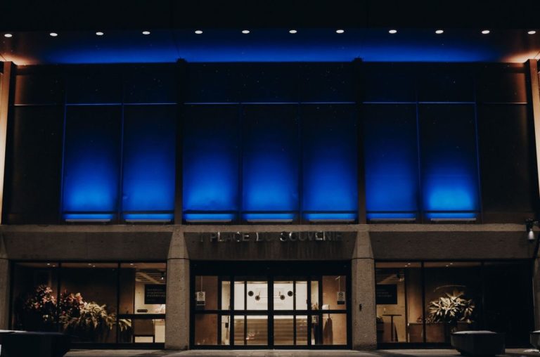 Hôtel de ville illuminé pour NOEUDVEMBRE