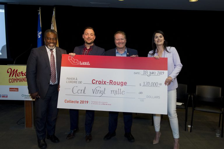 La Ville donne 120 000 $ à la Croix-Rouge