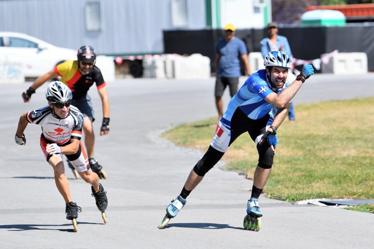 Succès en patins à roues alignées