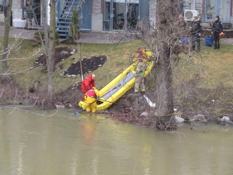 Homme tombé à l’eau: recherches abandonnées