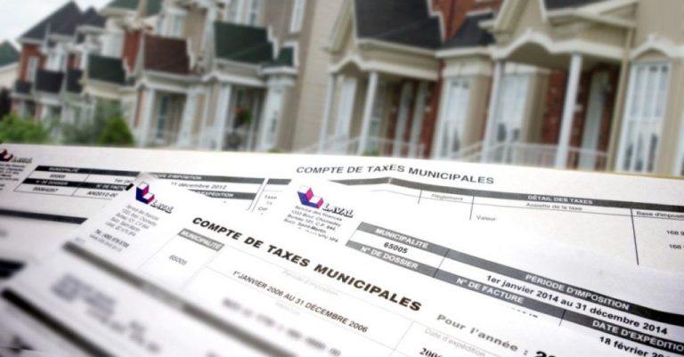 Report du compte de taxes 2021