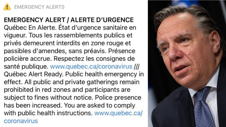 Alerte d’urgence pour respecter les règles sanitaires alerte