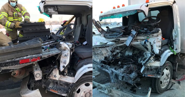 440 A-440 Collision camion cube dépanneuse