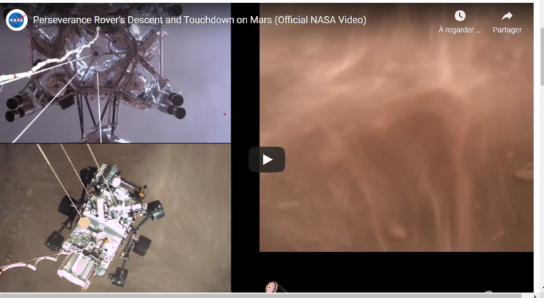 La NASA fait voir et entendre mars en direct Mars Perseverance NASA