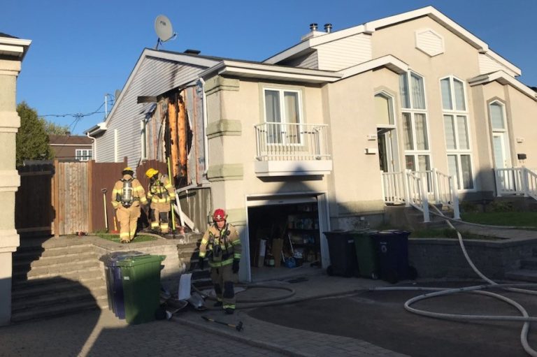 Incendie pendant des travaux d’électricité Incendie Rue de l'Émerillon