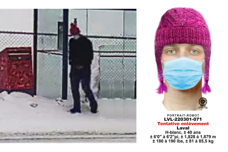 suspect recherché tentative enlèvement Chomedey boulevard Saint-Martin Ouest abribus