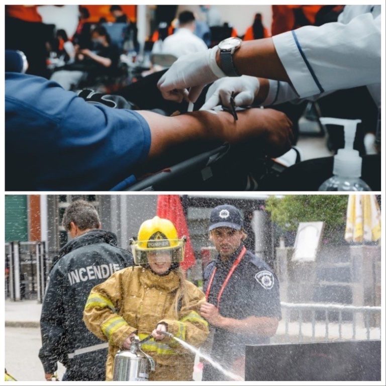 Les pompiers organisent leur première collecte de sang pompiers